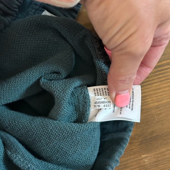 American Eagle Outfitters Teal Joggers Size M Streetwear Athleisure Distressed - Picture 5 of 15